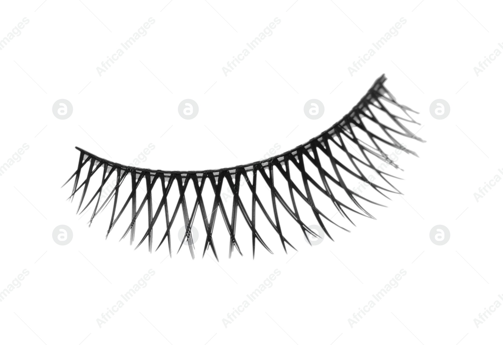 Photo of Fake eyelashes on white background. Makeup product