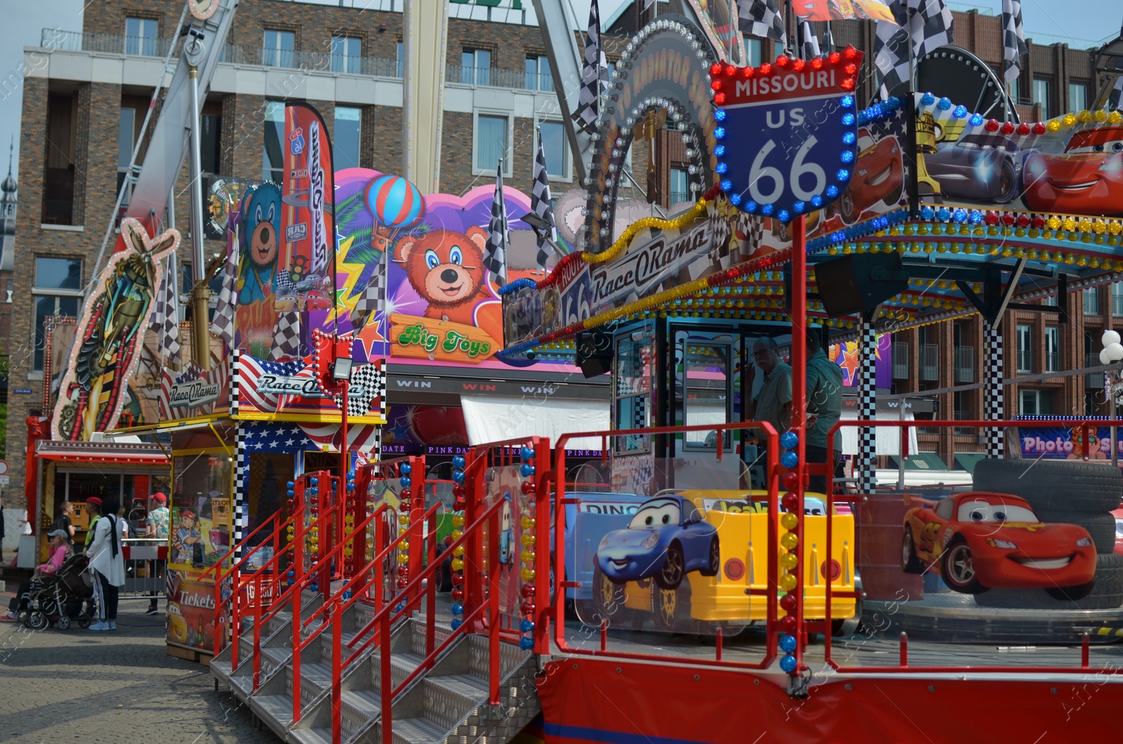 Photo of Netherlands, Groningen - May 18, 2022: Beautiful ride with cars in amusement park