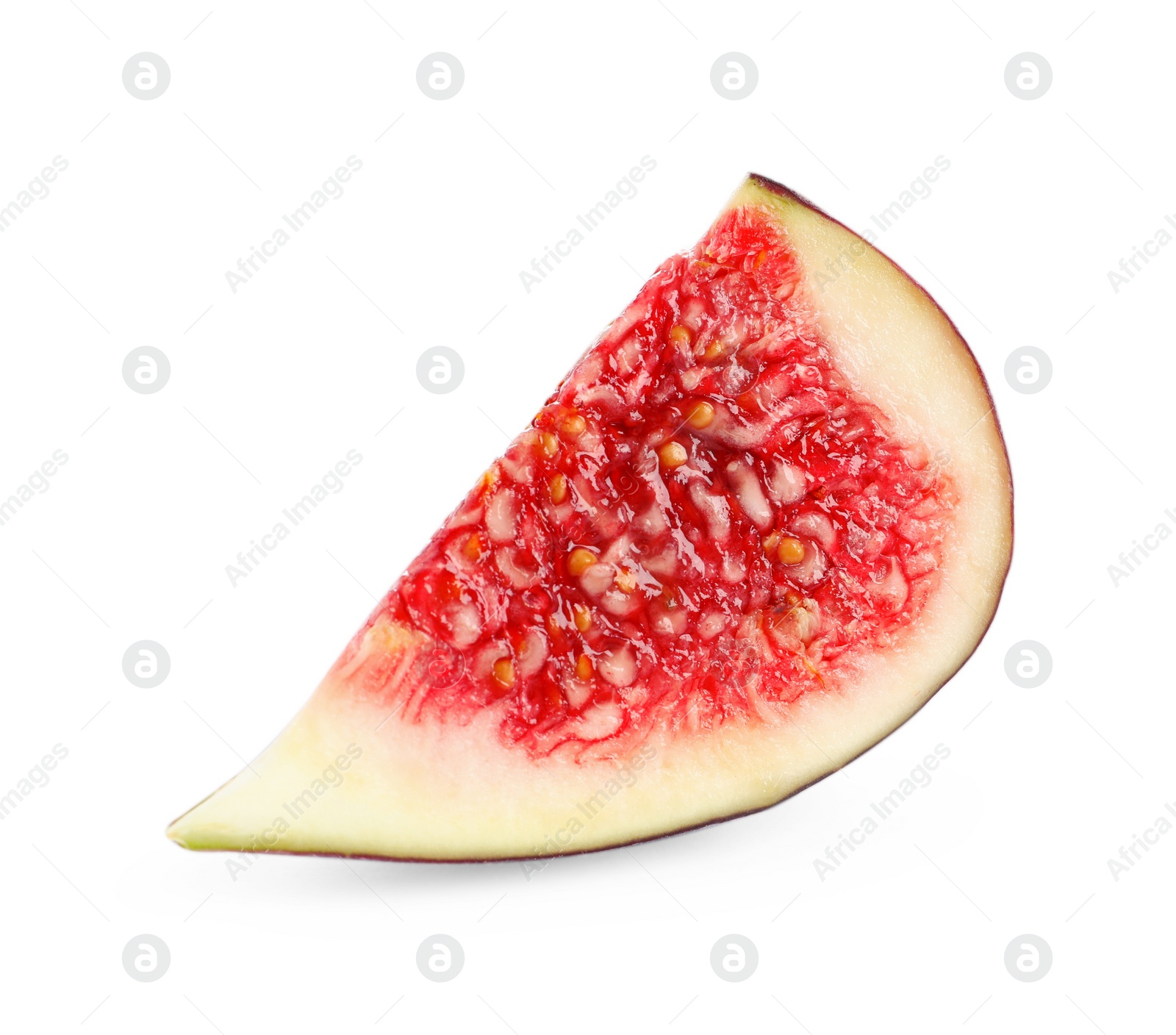 Photo of Piece of fresh fig isolated on white