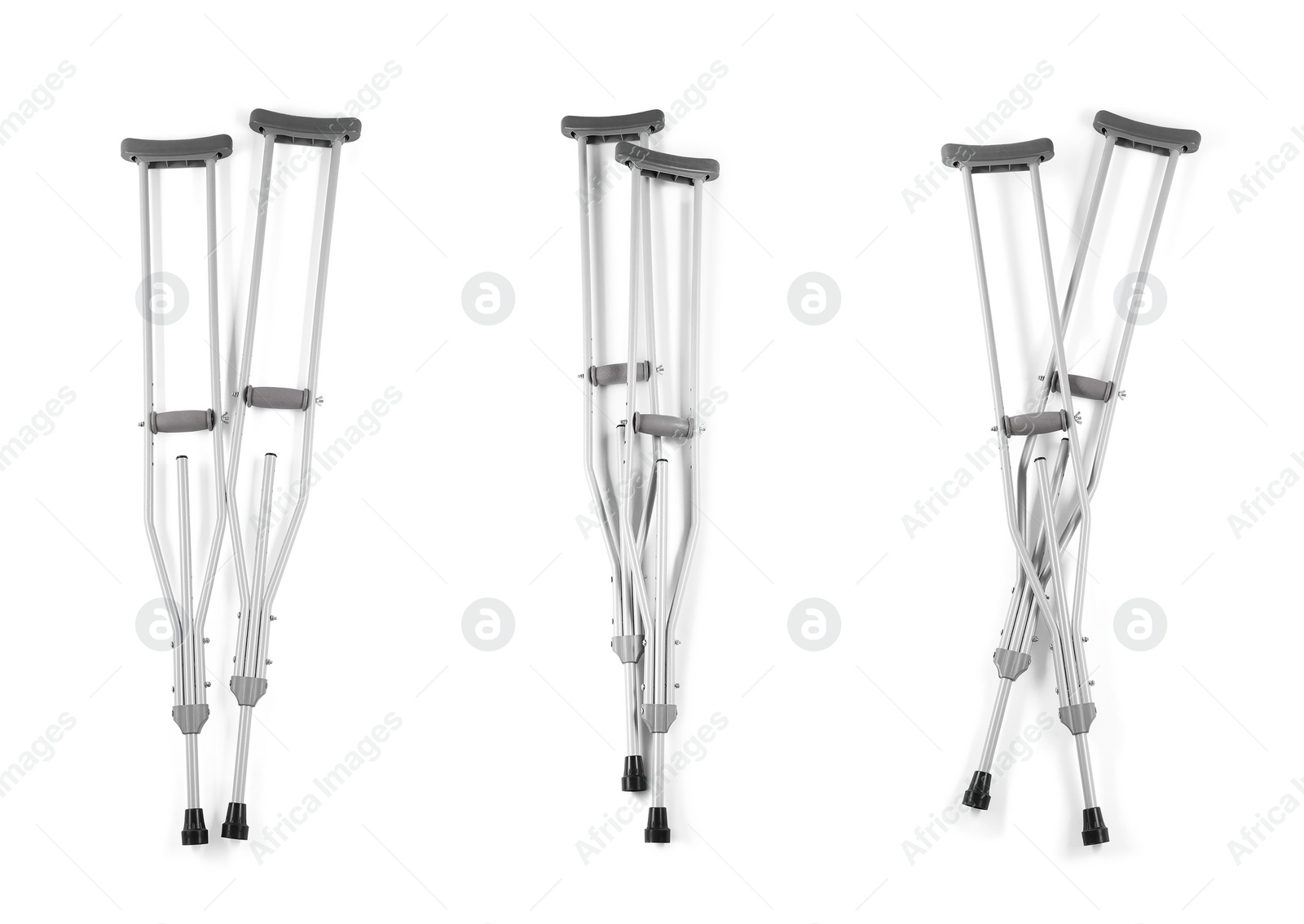 Image of Set with axillary crutches on white background