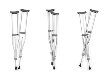 Image of Set with axillary crutches on white background