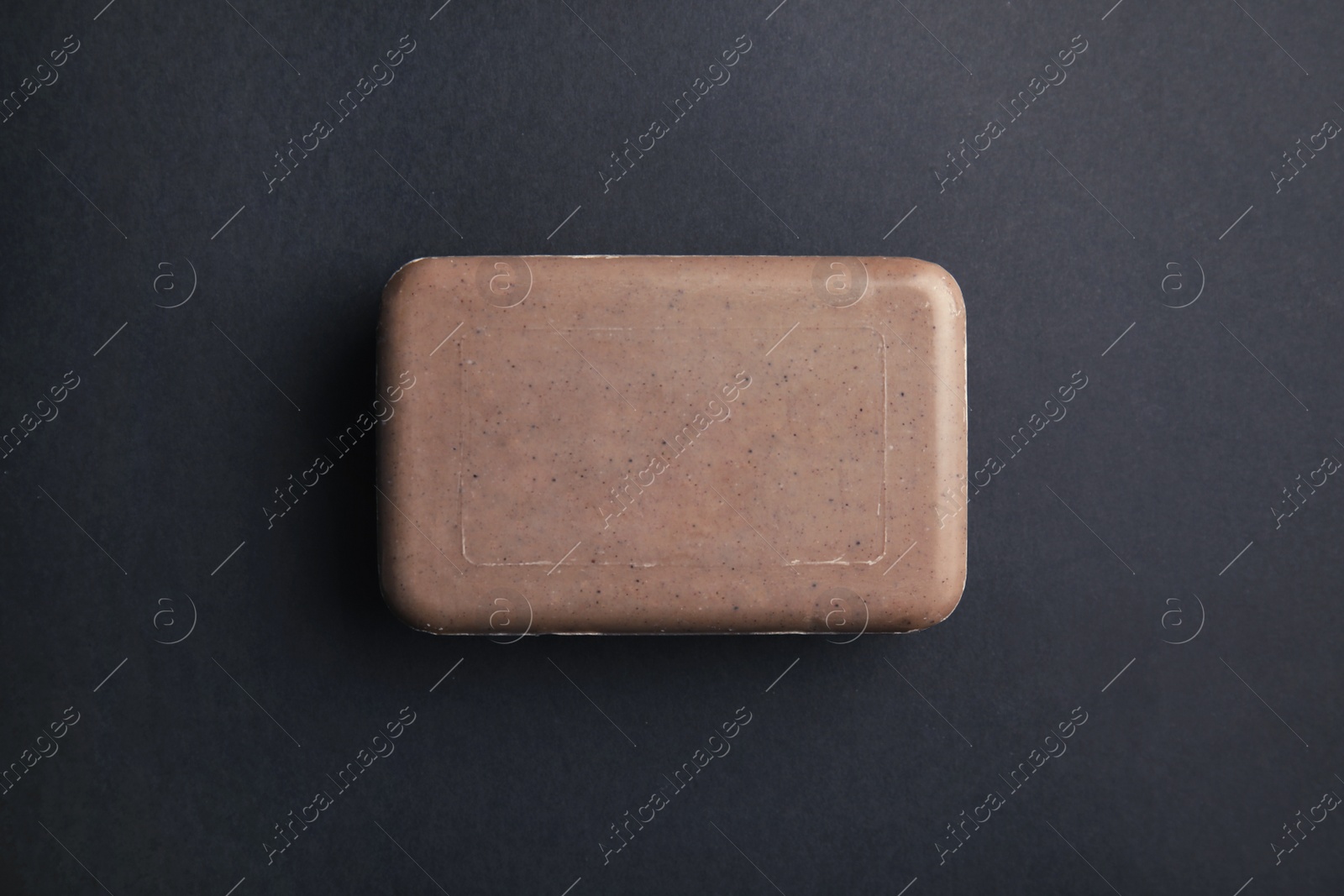 Photo of Soap bar on color background, top view. Personal hygiene