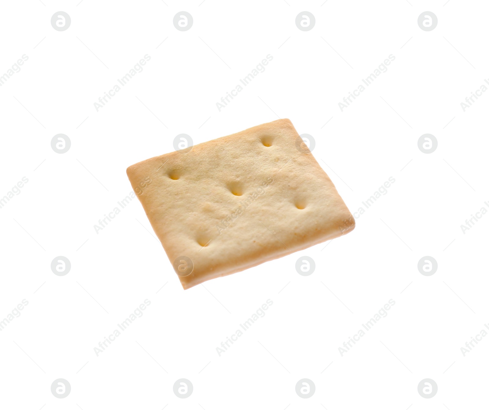 Photo of Crispy cracker isolated on white. Delicious snack