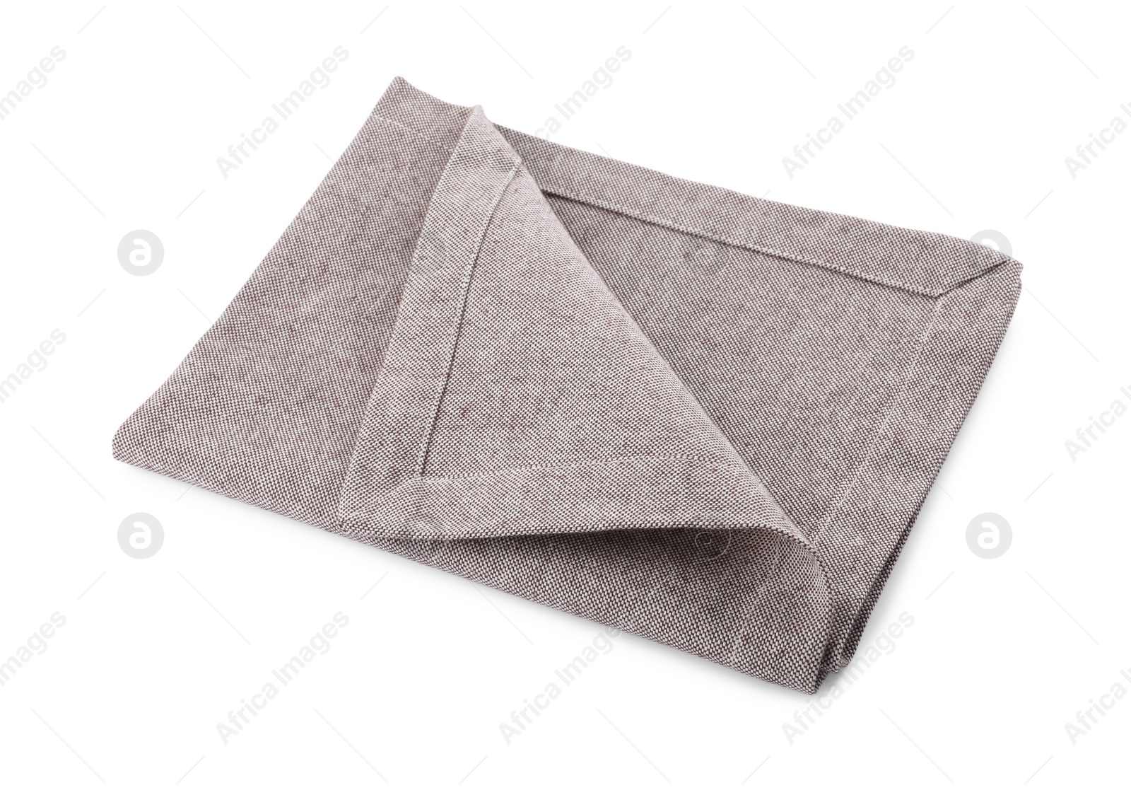 Photo of Grey cloth kitchen napkin isolated on white