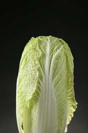 Fresh ripe Chinese cabbage on black background