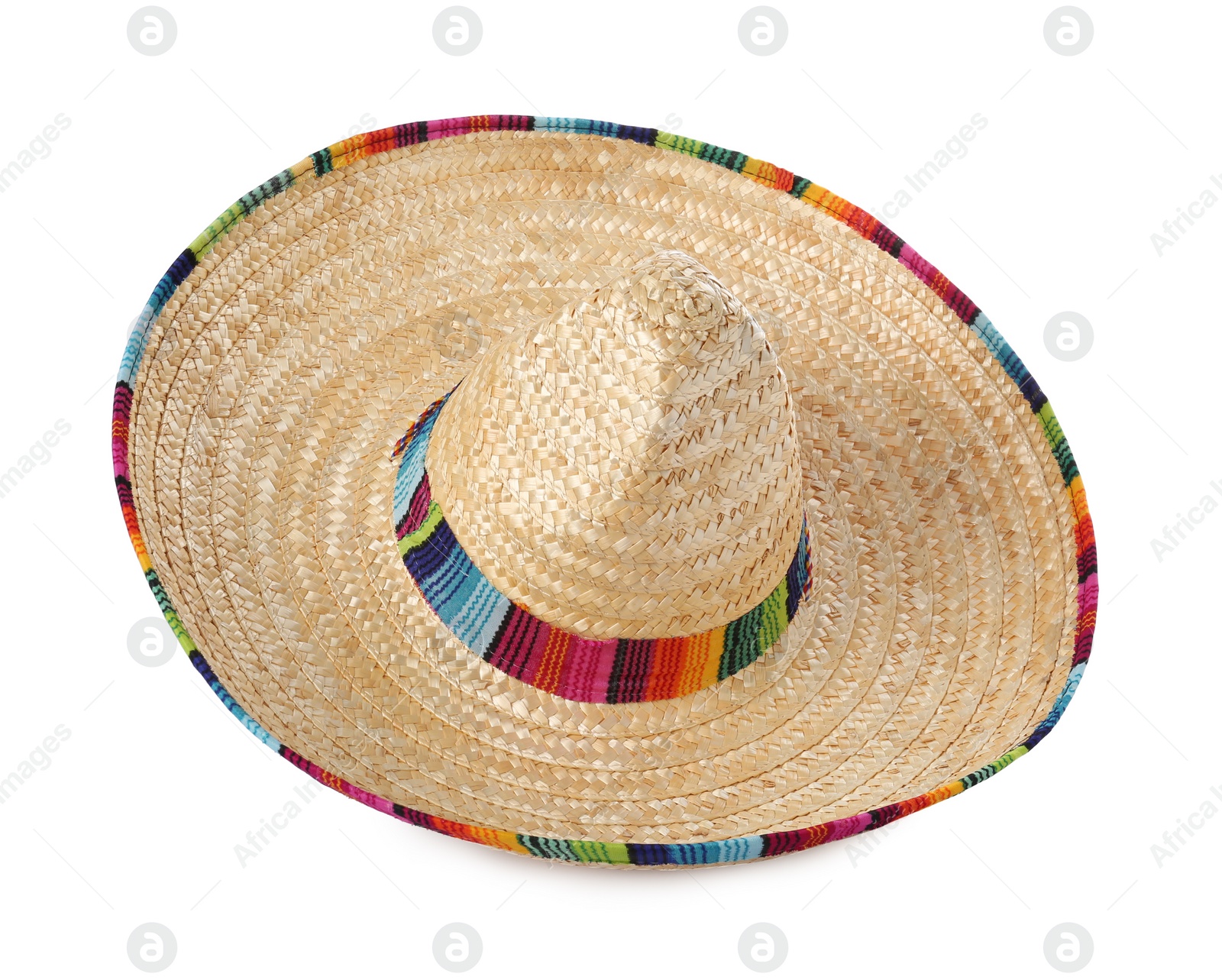 Photo of One Mexican sombrero hat isolated on white