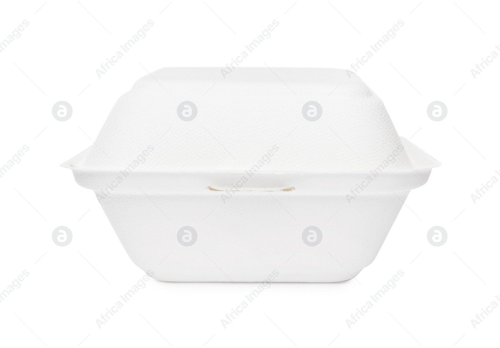 Photo of One container for food isolated on white