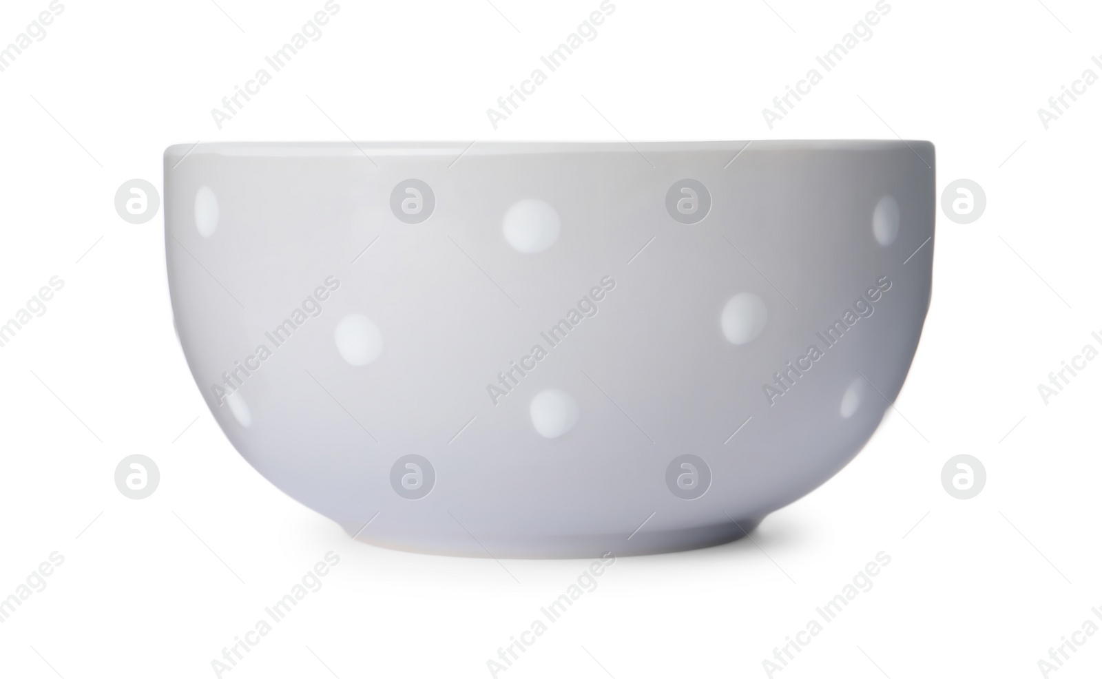 Photo of One beautiful ceramic bowl isolated on white