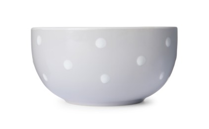 Photo of One beautiful ceramic bowl isolated on white