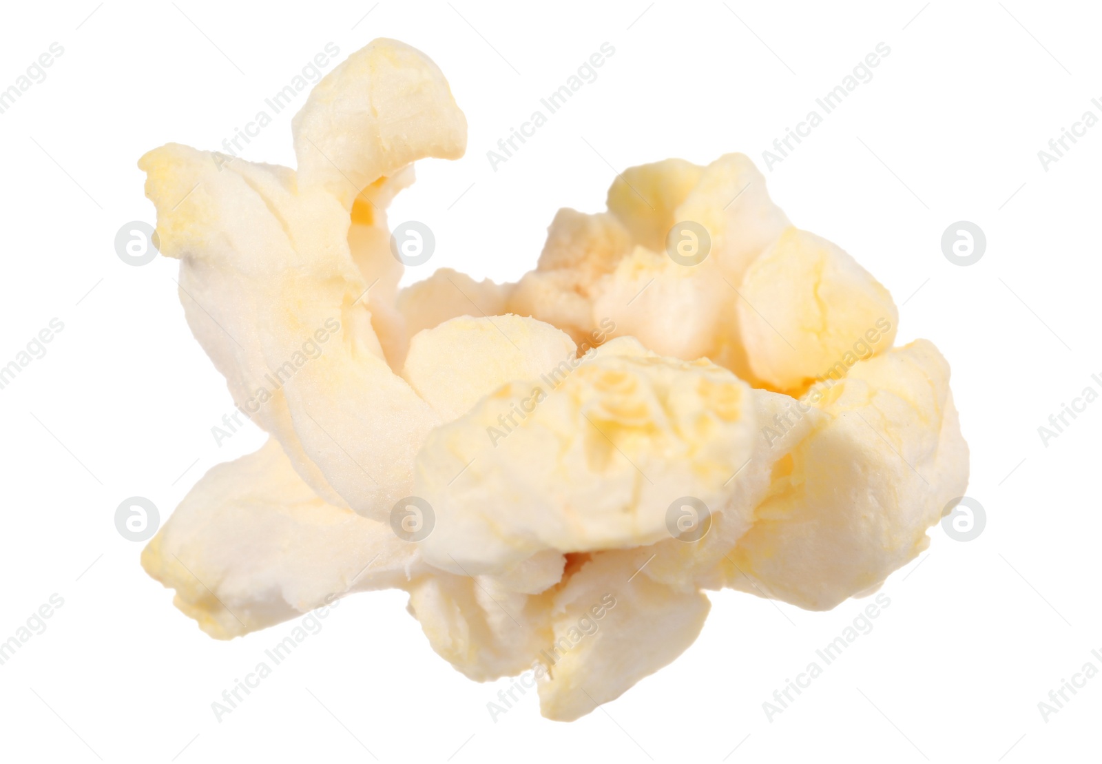 Photo of Kernel of tasty fresh popcorn isolated on white