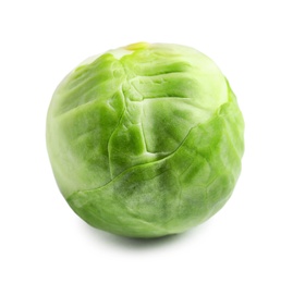 Fresh tasty Brussels sprout on white background