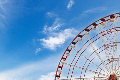 Photo of Beautiful large Ferris wheel outdoors, space for text