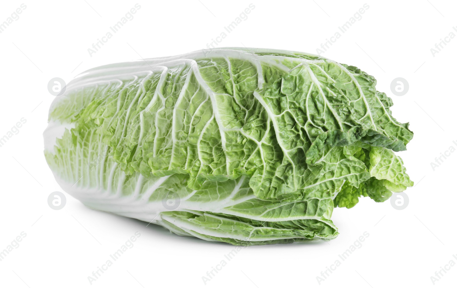 Photo of Fresh ripe Chinese cabbage isolated on white