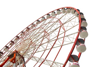 Beautiful large Ferris wheel isolated on white