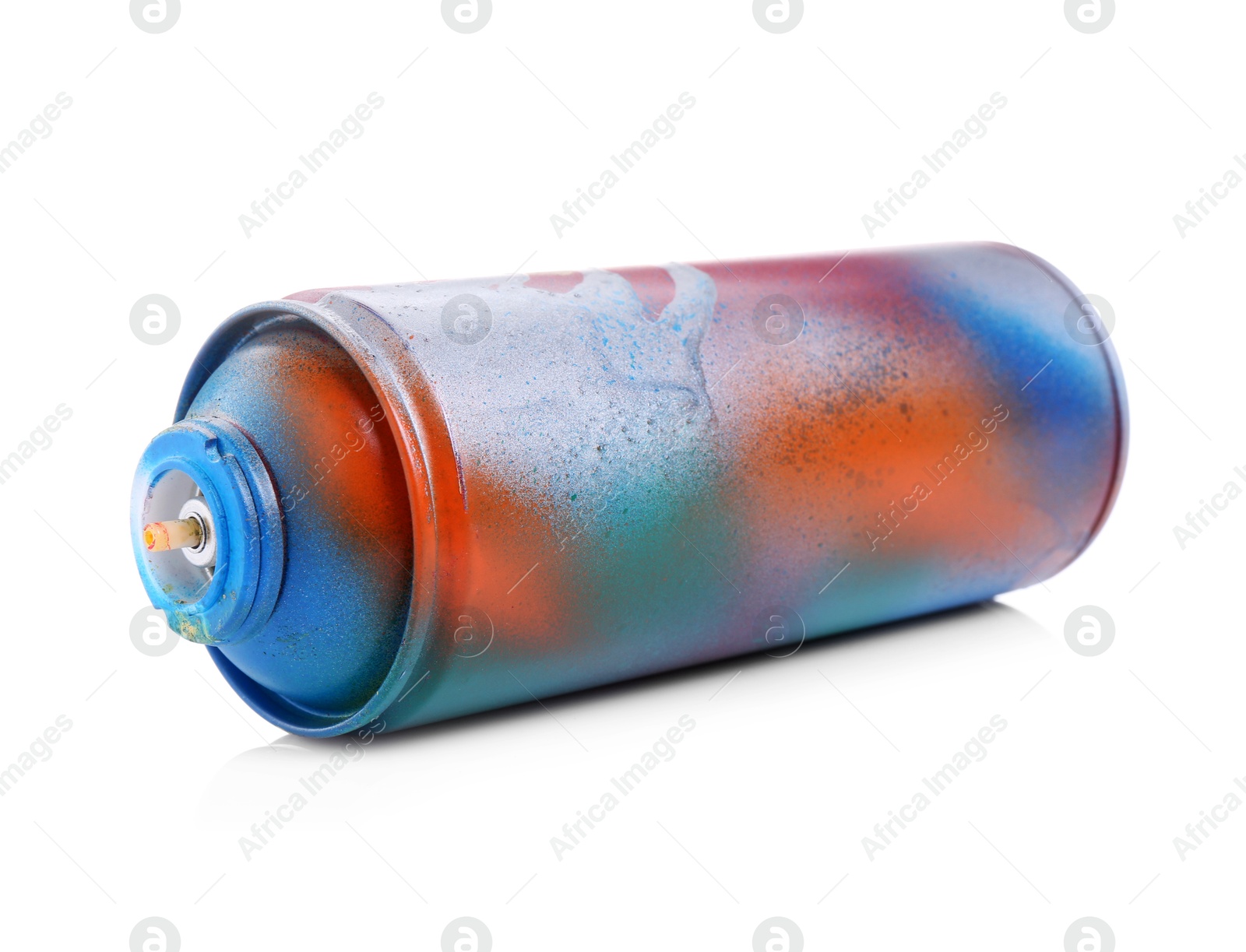 Photo of One can of bright spray paint isolated on white