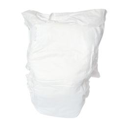 Photo of Single disposable baby diaper isolated on white