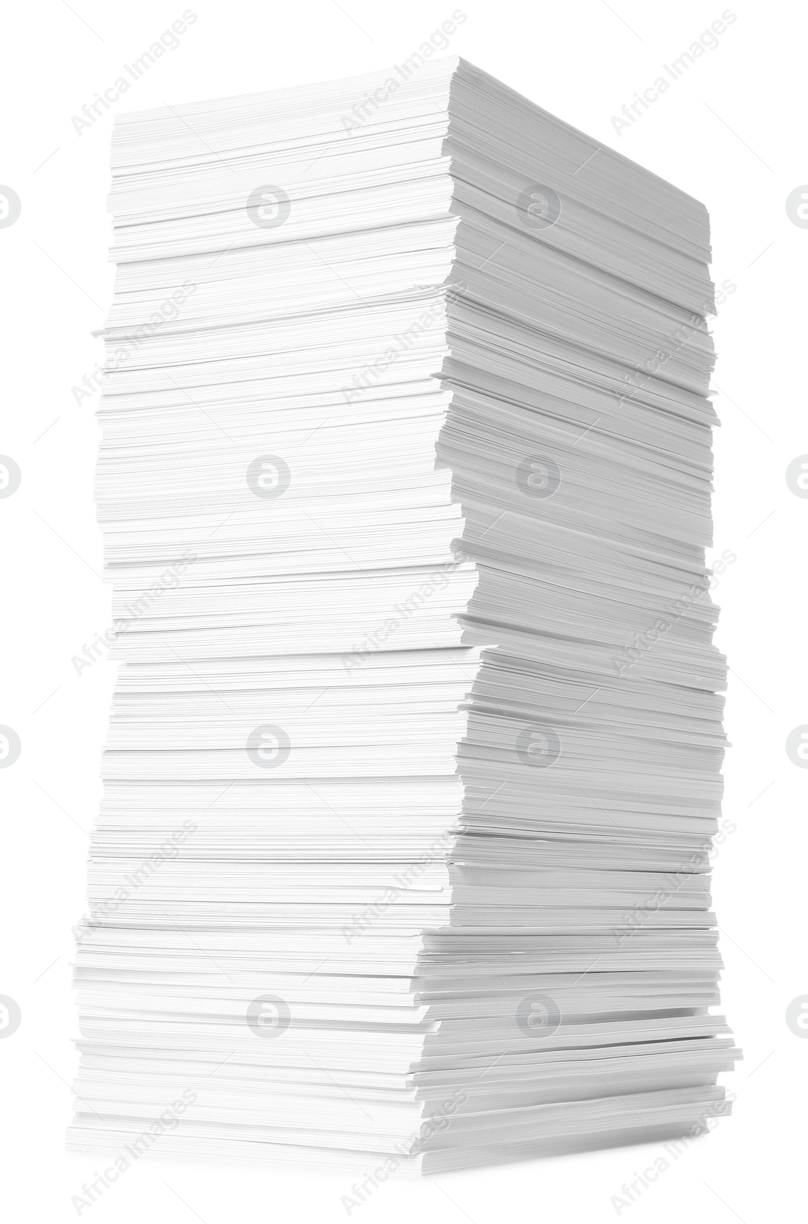 Photo of Stack of paper sheets isolated on white