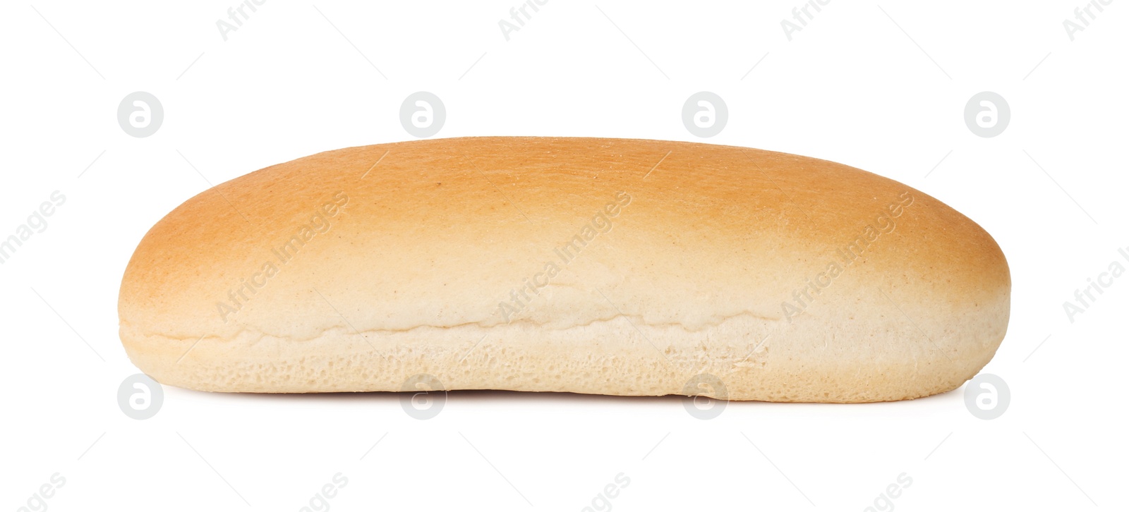 Photo of One fresh hot dog bun isolated on white