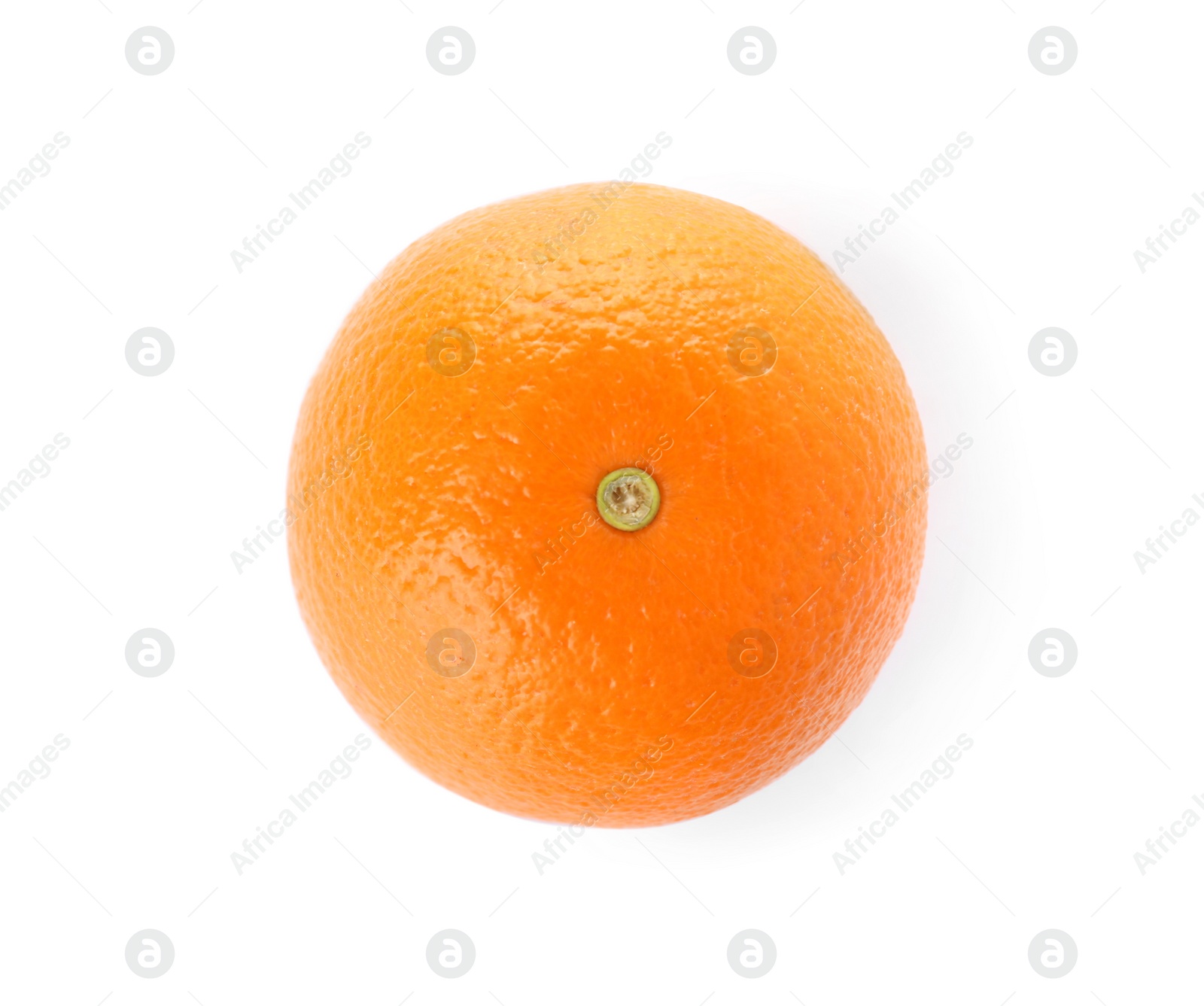 Photo of Fresh orange on white background, top view. Healthy fruit