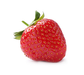 Photo of Delicious fresh ripe strawberry isolated on white