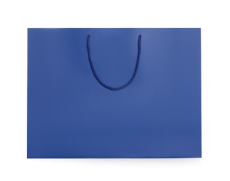 One blue shopping bag isolated on white