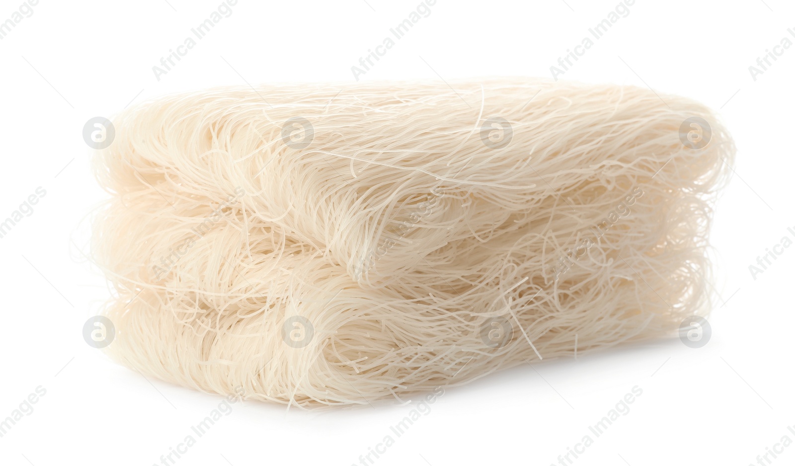 Photo of Block of rice noodles isolated on white