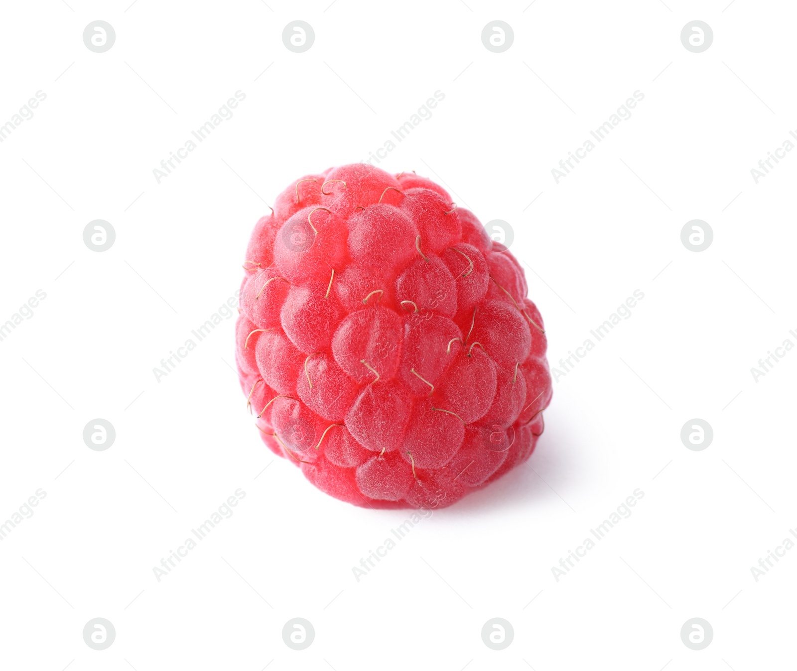 Photo of Delicious sweet ripe raspberry isolated on white