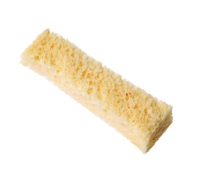 Crispy rusk isolated on white. Tasty snack