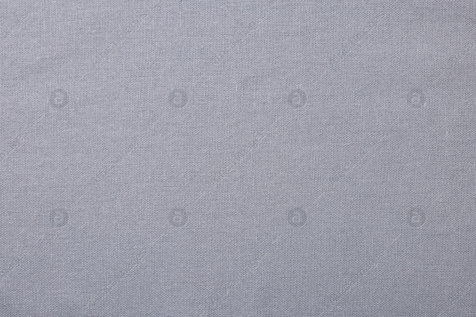 Photo of Texture of light grey fabric as background, top view