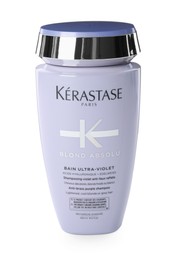 MYKOLAIV, UKRAINE - SEPTEMBER 08, 2021: Bottle of Kerastase hair care cosmetic product isolated on white