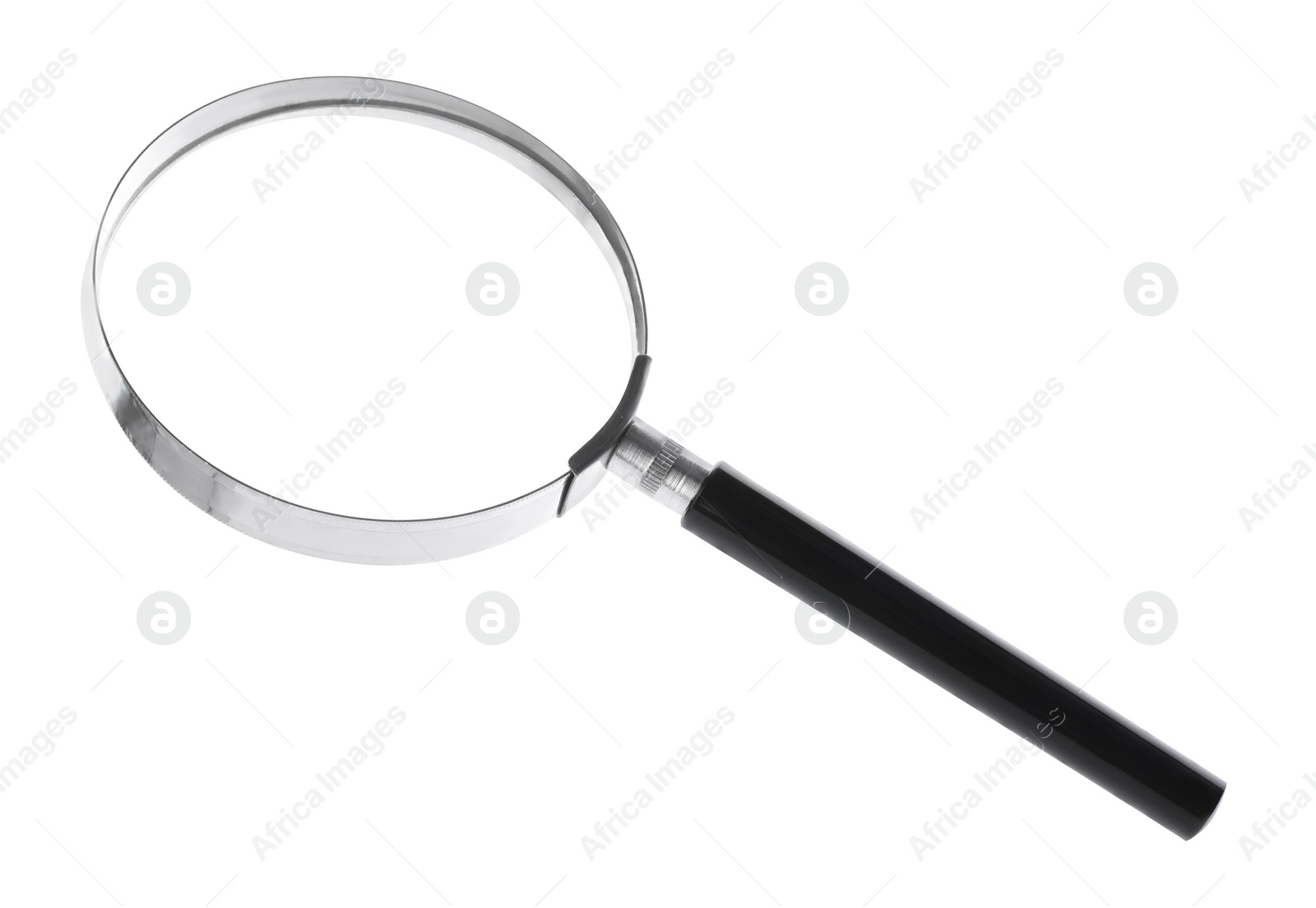 Photo of Magnifying glass with handle isolated on white