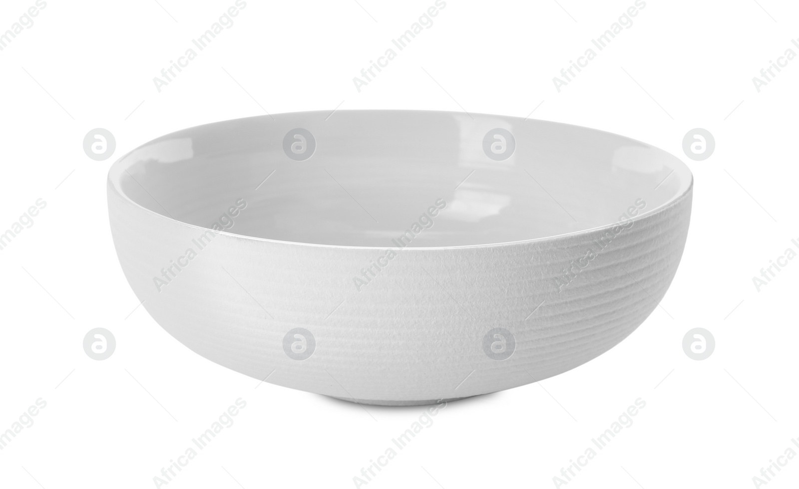 Photo of Clean empty ceramic bowl isolated on white