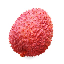 Whole ripe lychee fruit isolated on white