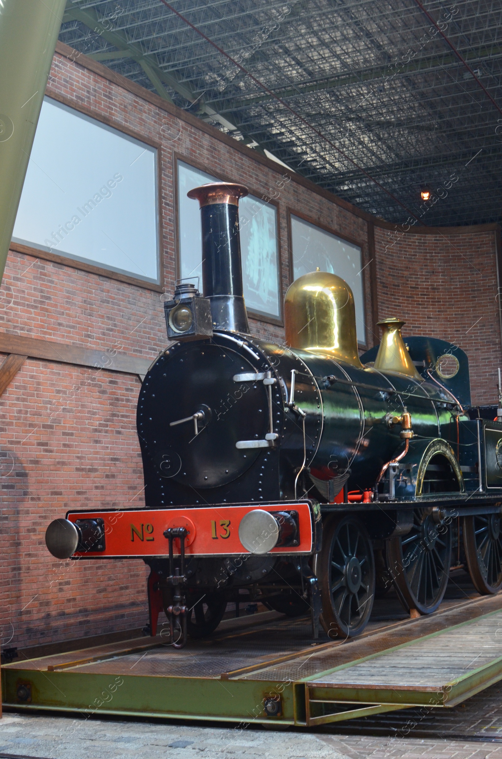 Photo of Utrecht, Netherlands - July 23, 2022: Historical steam train on display in Spoorwegmuseum