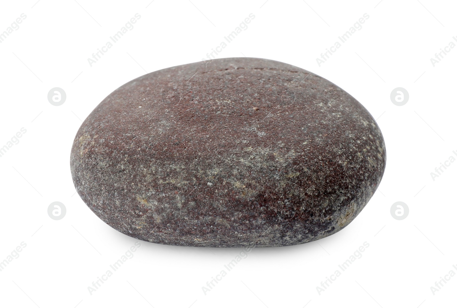 Photo of One brown stone isolated on white. Sea pebble