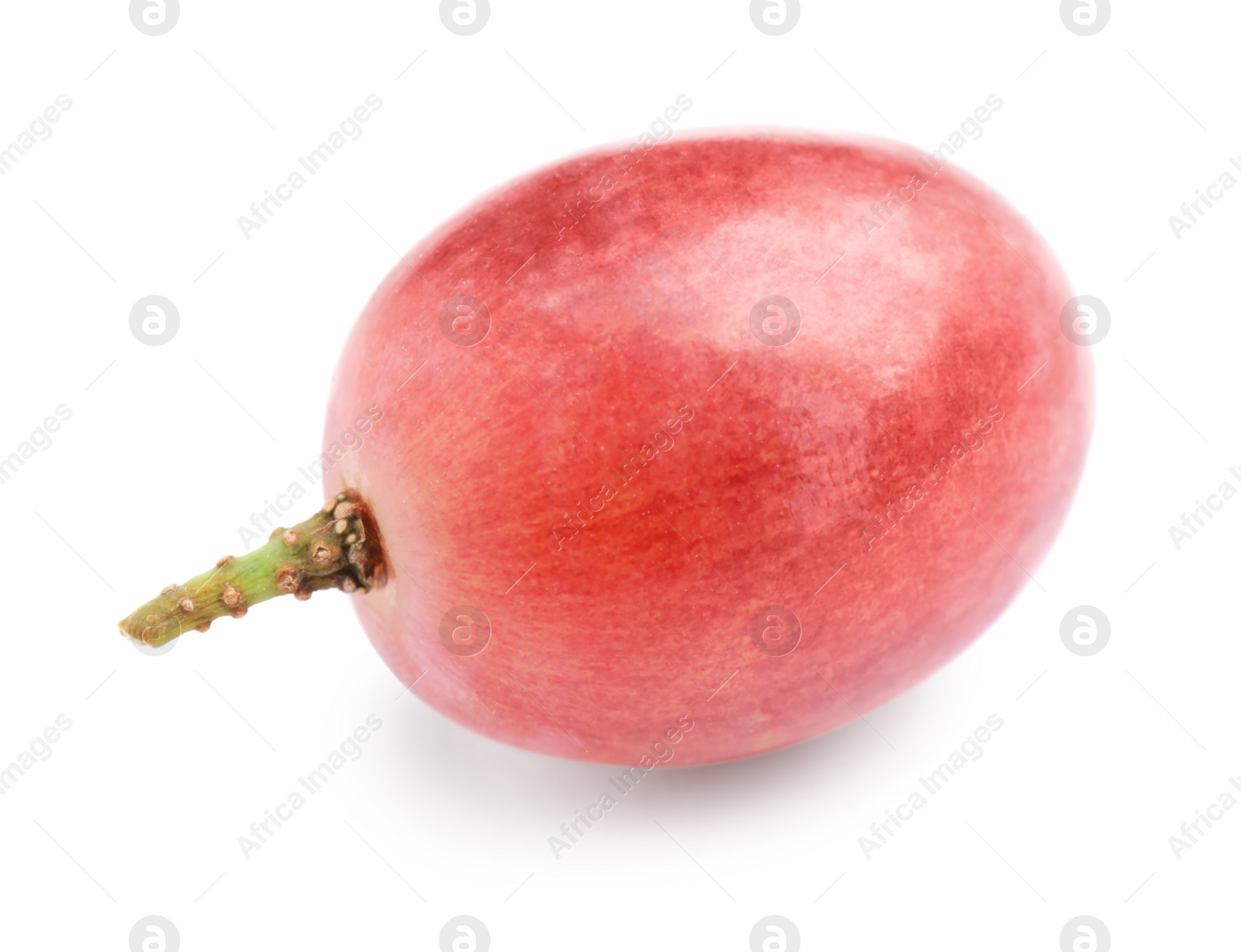 Photo of Fresh ripe juicy pink grape isolated on white