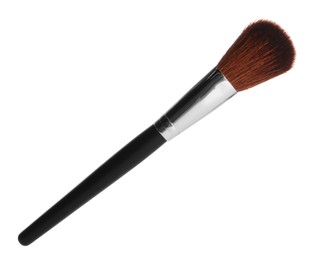 One stylish makeup brush isolated on white