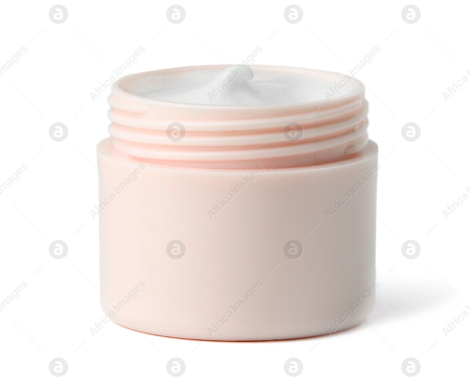 Photo of Jar of body cream on white background