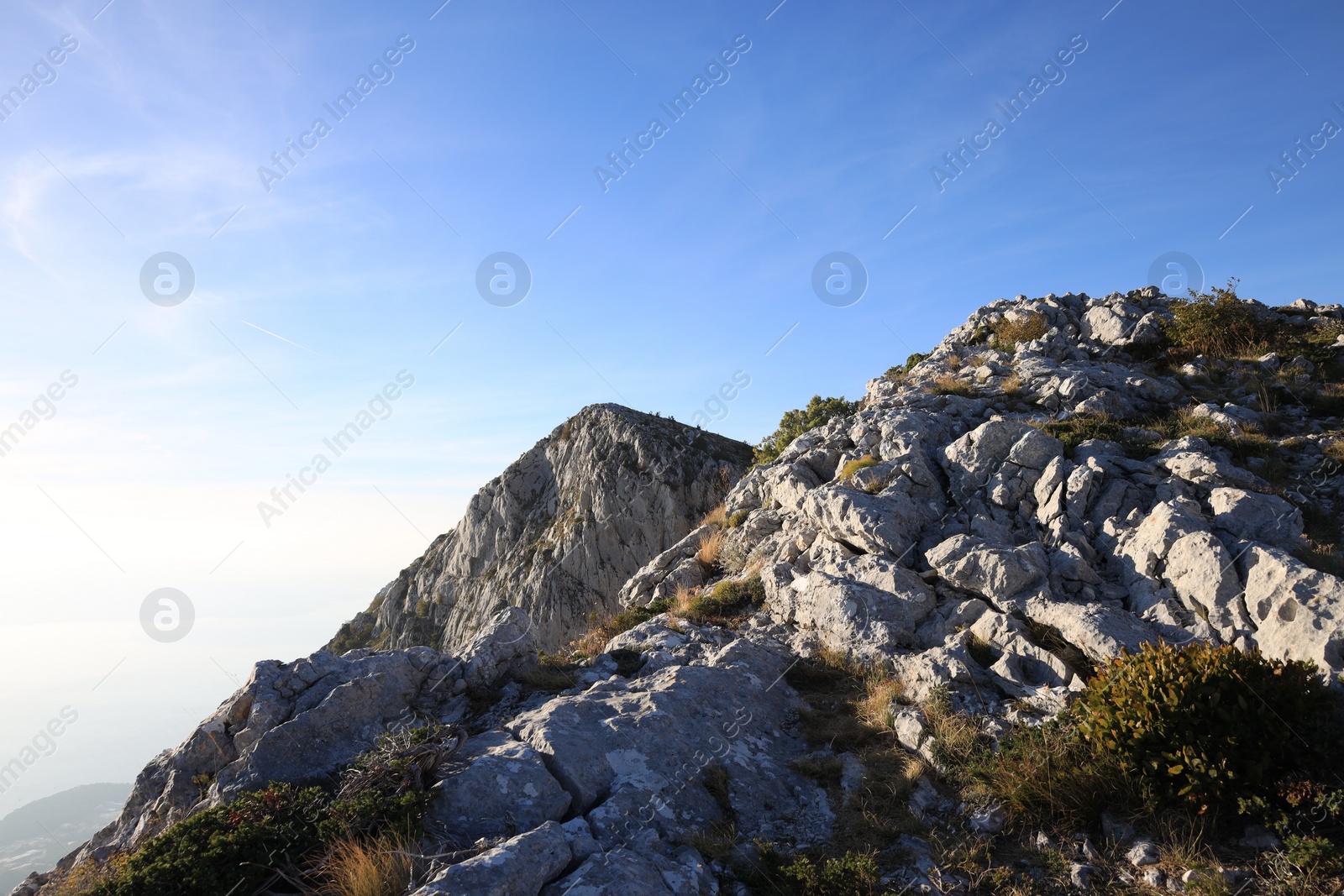 Photo of Beautiful view of mountains under blue sky outdoors