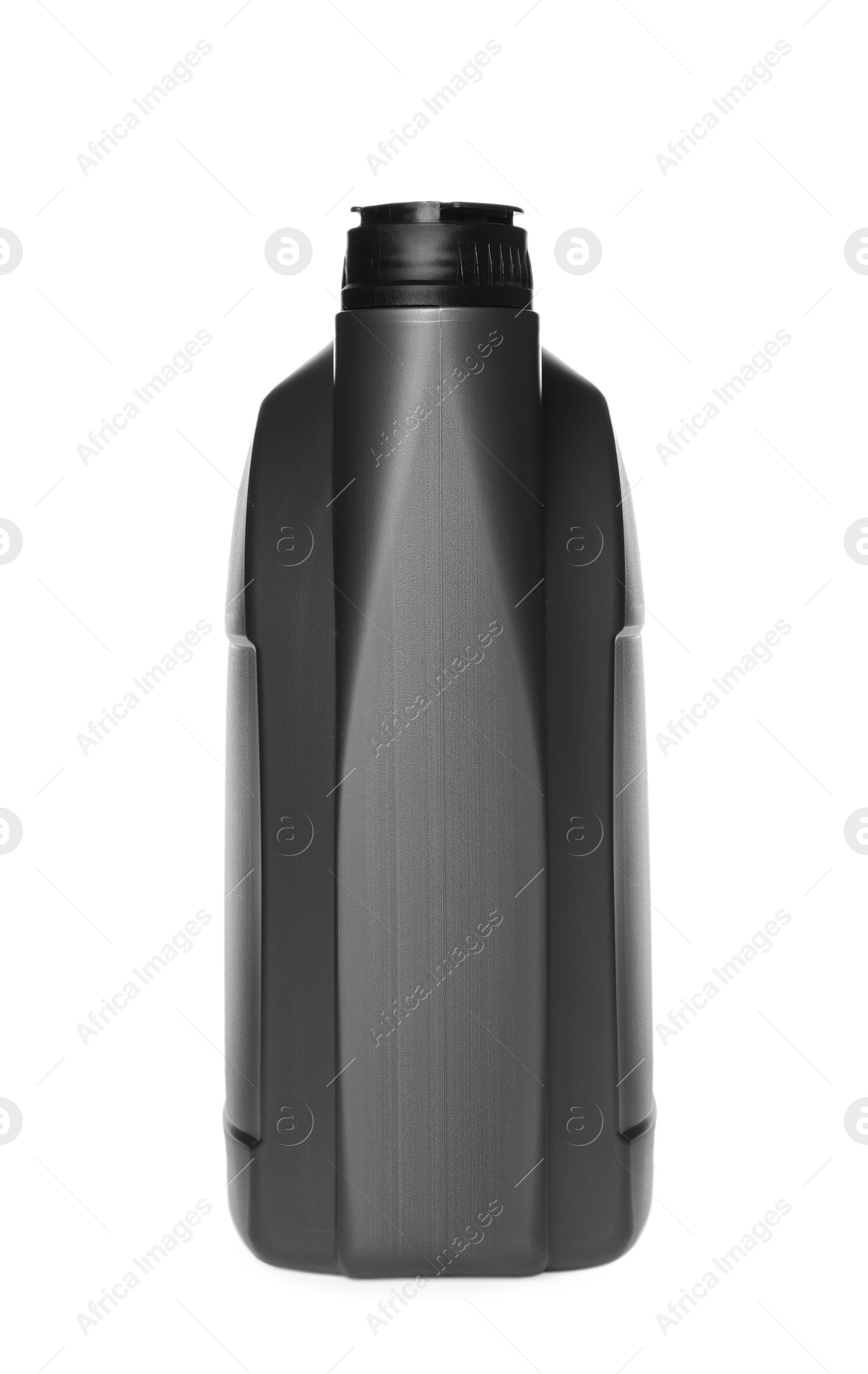 Photo of Motor oil in black canister isolated on white