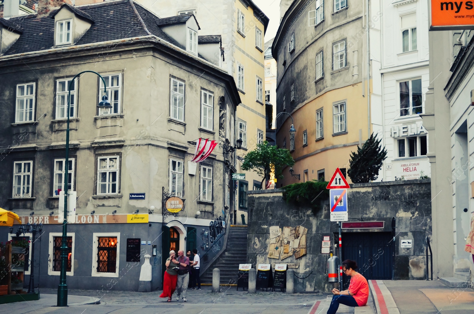 Photo of Vienna, Austria - June 20, 2018: View of city street with old buildings