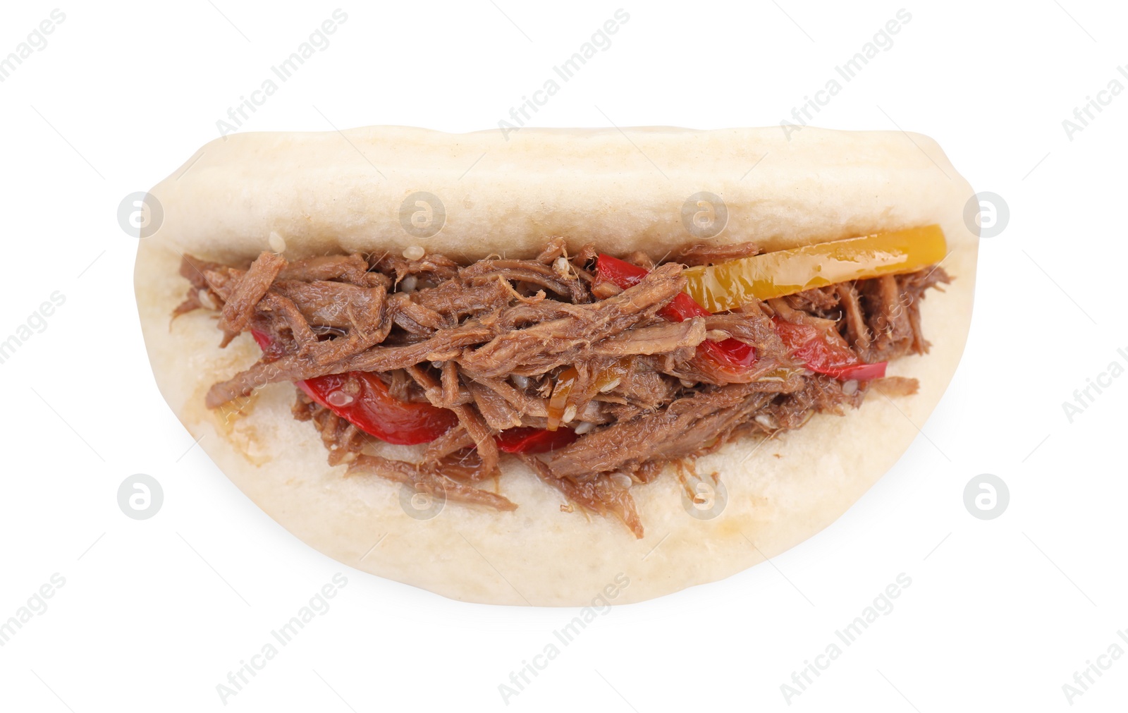 Photo of One delicious gua bao isolated on white