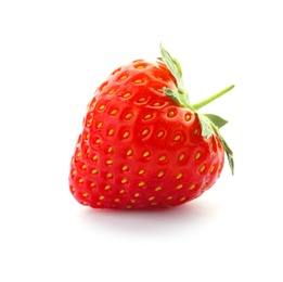 Delicious ripe strawberry on white background