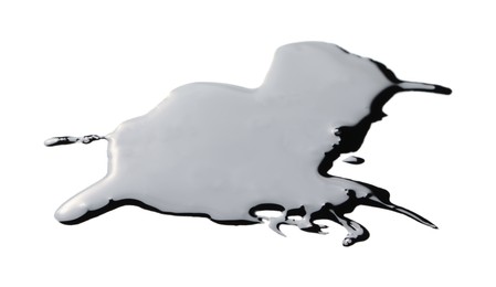 Black glossy oil blob isolated on white