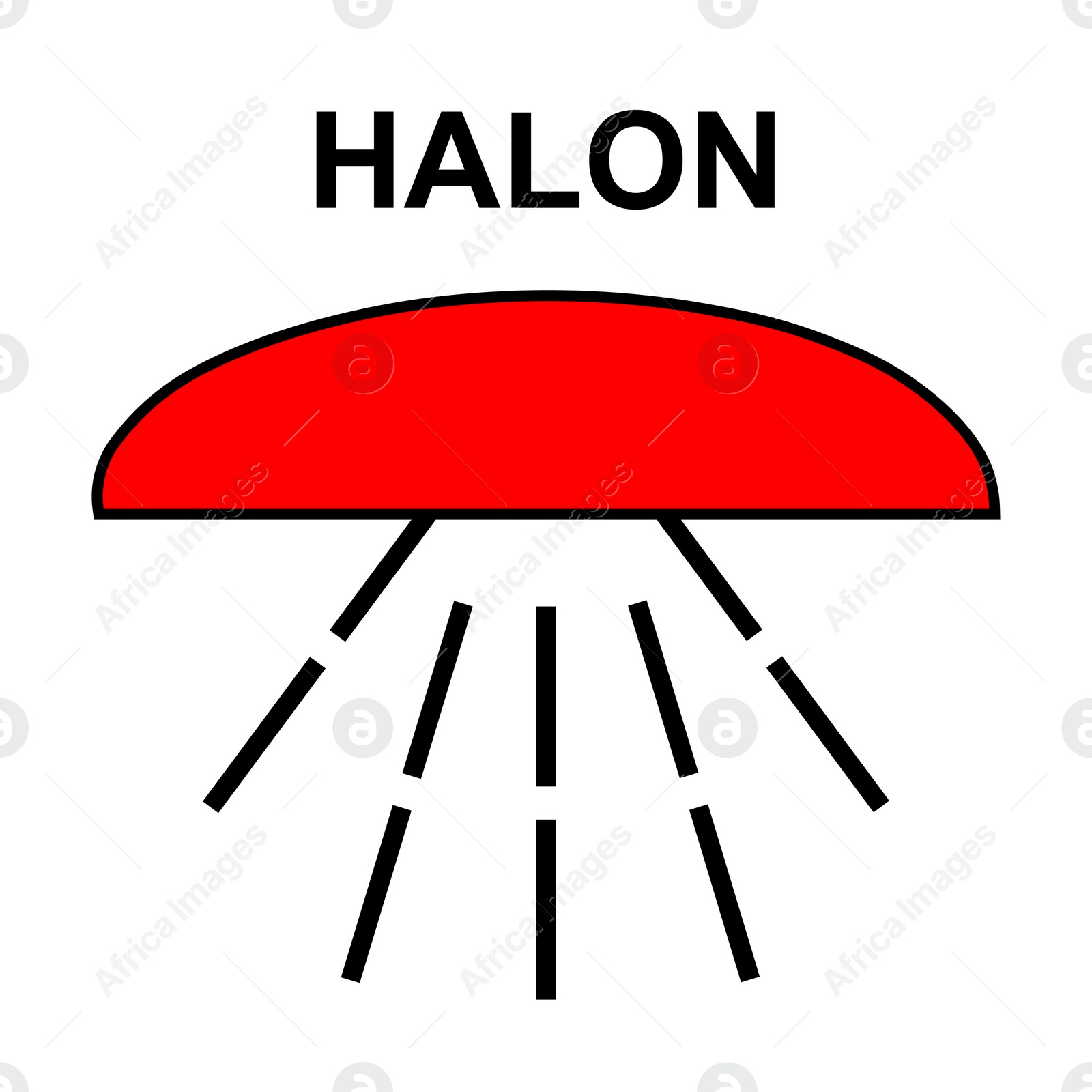 Image of International Maritime Organization (IMO) sign, illustration. Space protected by Halon