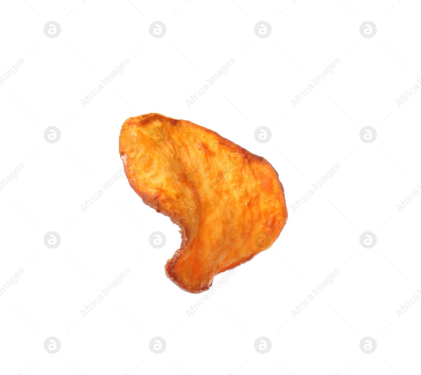 Photo of Tasty sweet potato chip isolated on white