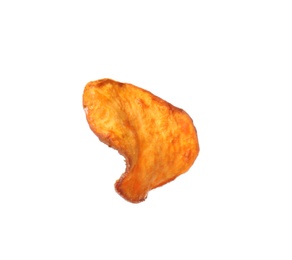 Tasty sweet potato chip isolated on white