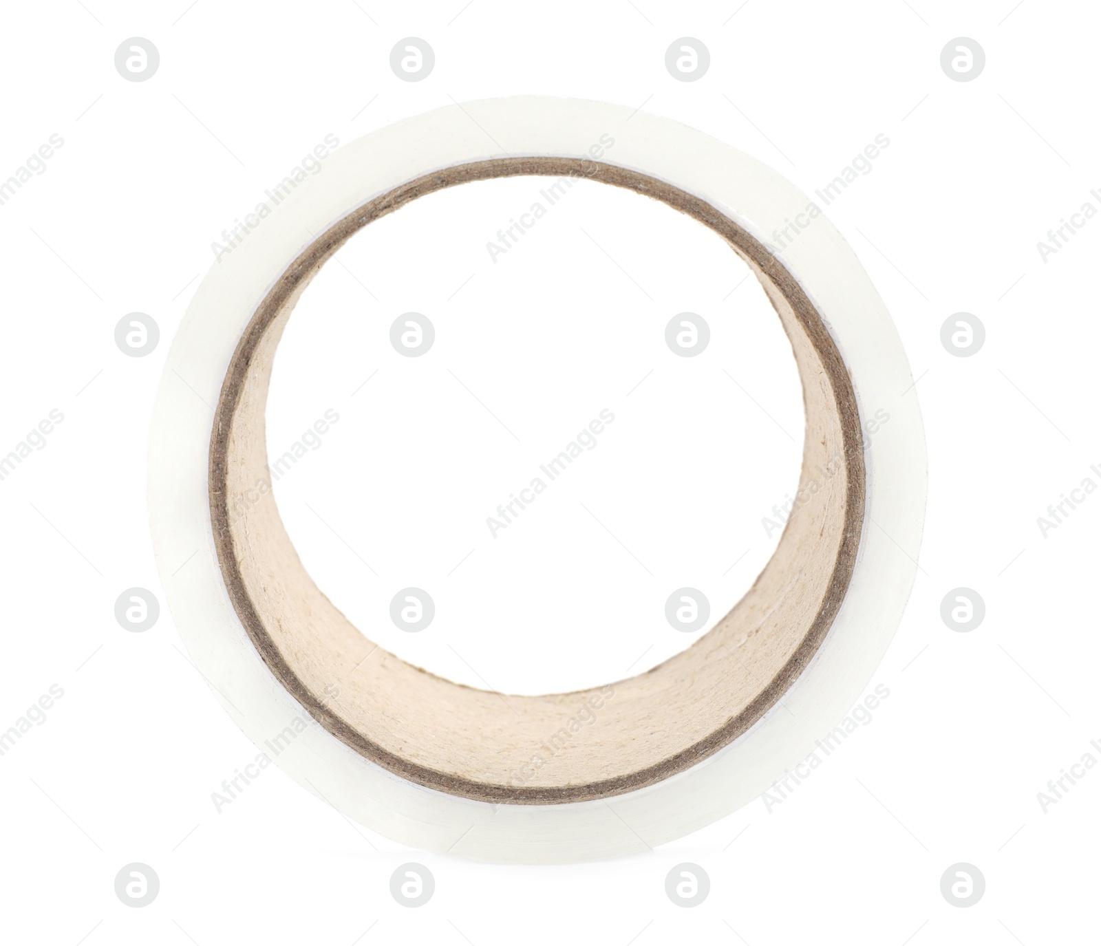 Photo of Roll of adhesive tape isolated on white