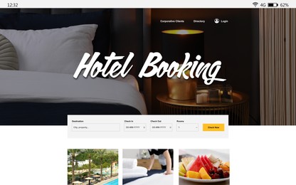 Image of Online hotel booking website interface with information