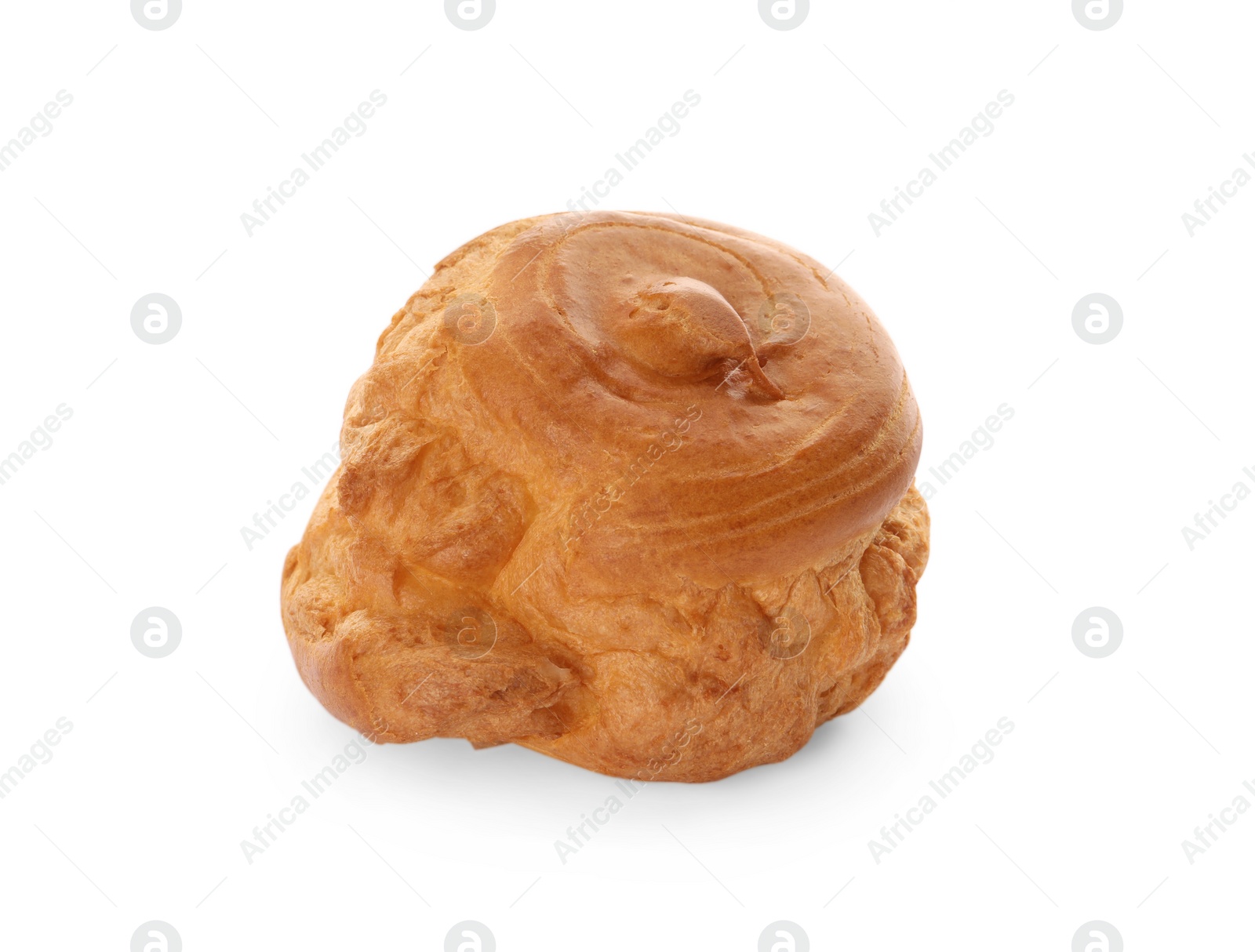 Photo of One delicious fresh profiterole isolated on white